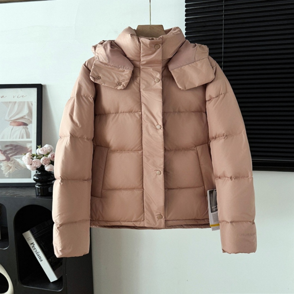 Lululemon Light Pink Short Hooded Down Coat Outerwear